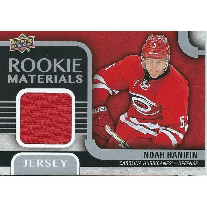 2015-16 Upper Deck Noah Hanifin Rookie Materials Jersey BB CAR