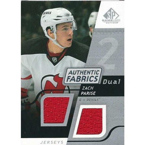 2008-09 SPGU SP Game Used Zach Parise Authentic Fabrics Jersey BB NJD