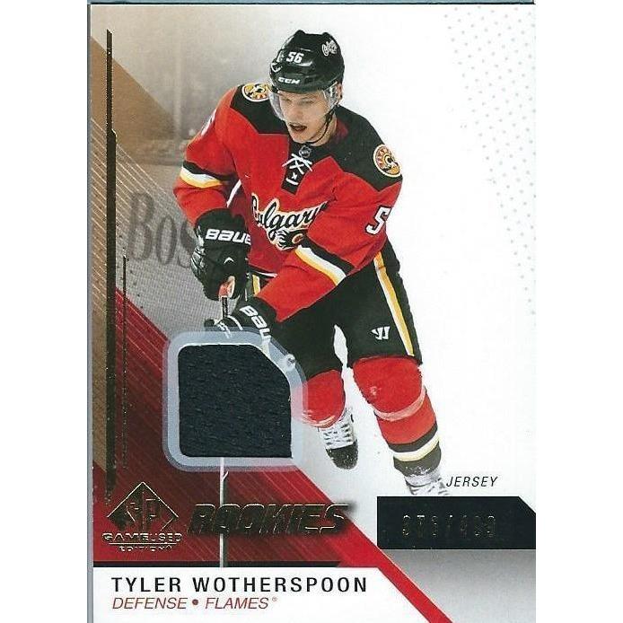 2014-15 SPGU SP Game Used Tyler Wotherspoon Rookie Jersey /499 BB CGY