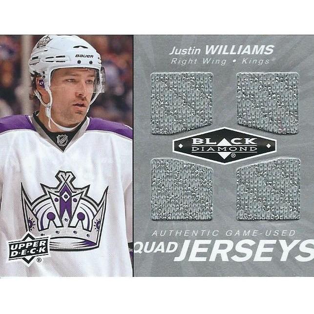 2010-11 Upper Deck Black Diamond Justin Williams Quad Jersey BB LAK