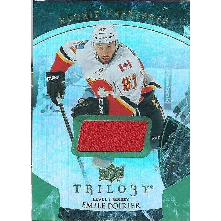 2015-16 Upper Deck Trilogy Emile Poirier Rookie Premieres Jersey /599 BB CGY