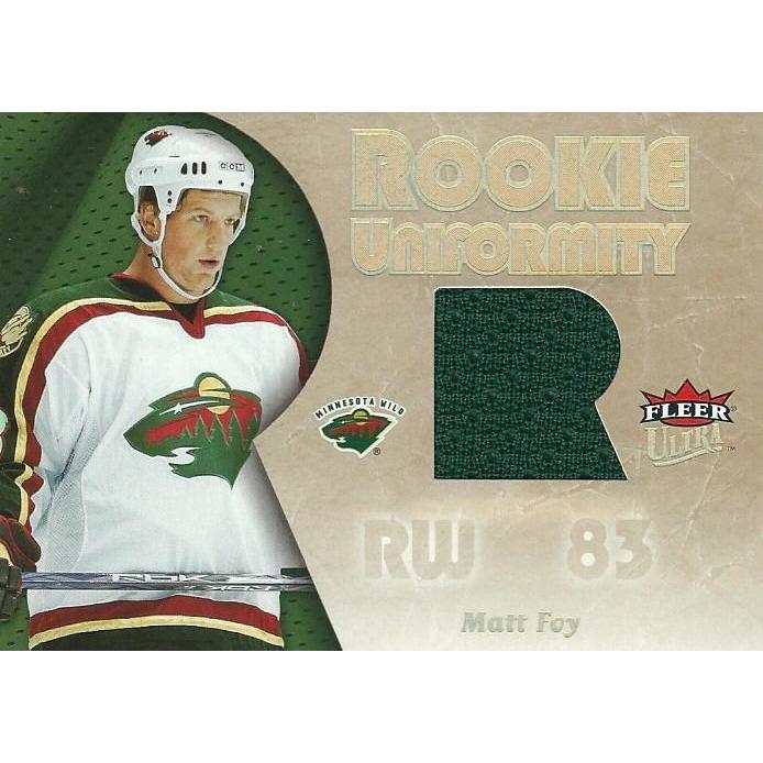 2005-06 Upper Deck Fleer Ultra Matt Foy Rookie Uniformity Jersey BB MIN