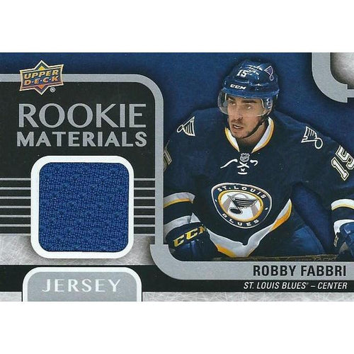 2015-16 Upper Deck Robby Fabbri Rookie Materials Jersey BB STL