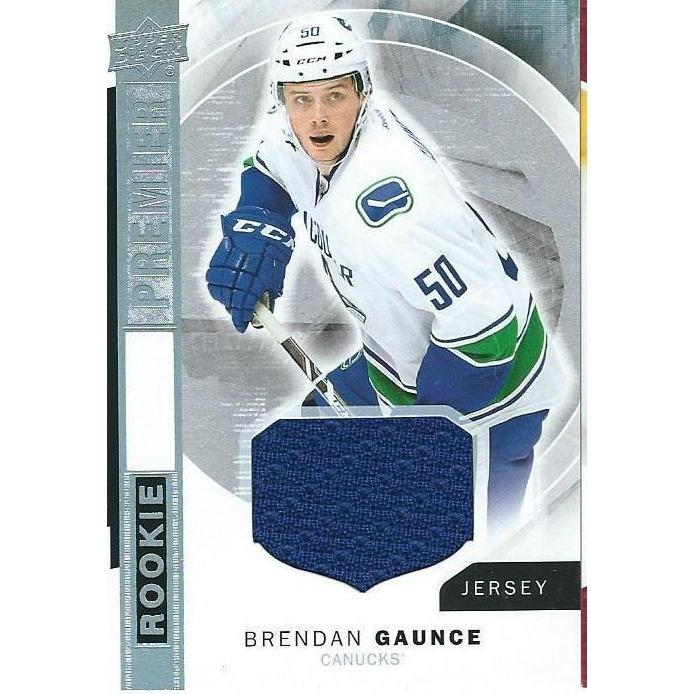 2015-16 Upper Deck Premier Brendan Gaunce Rookie Jersey BB VAN