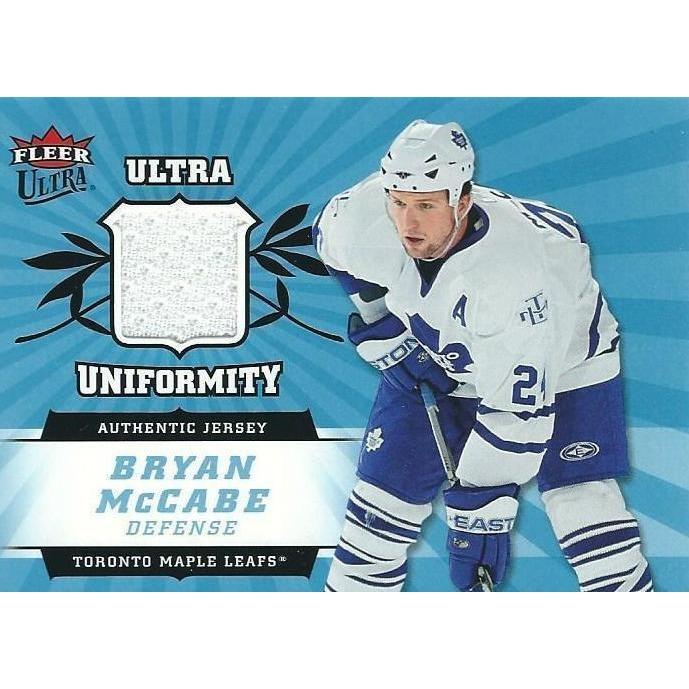 2006-07 Upper Deck Fleer Ultra Bryan McCabe Ultra Uniformity Jersey BB TOR