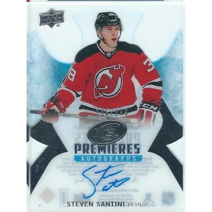 2016-17 Upper Deck Ice Steven Santini Ice Premieres Rookie Autograph /299 BB NJD