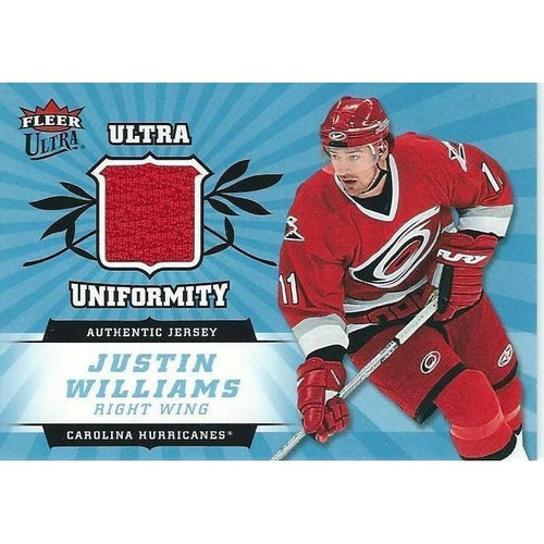 2006-07 Upper Deck Fleer Ultra Justin Williams Ultra Uniformity Jersey BB CAR