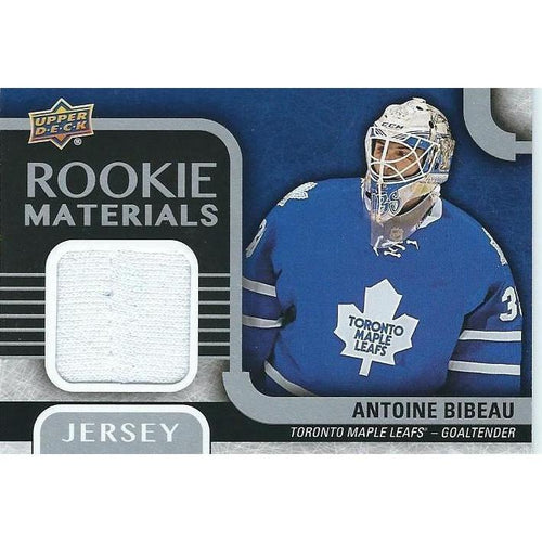 2015-16 Upper Deck Antoine Bibeau Rookie Materials Jersey BB TOR