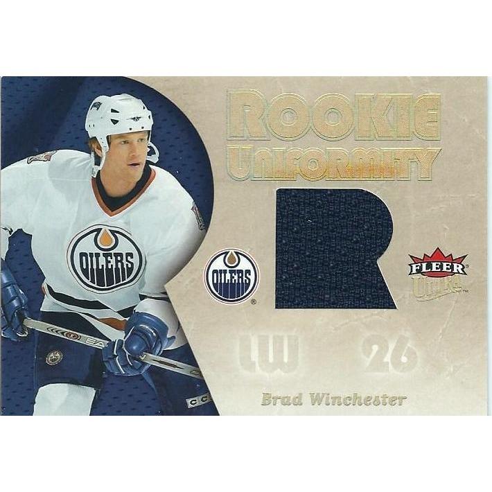 2005-06 Upper Deck Fleer Ultra Brad Winchester Rookie Uniformity Jersey BB EDM