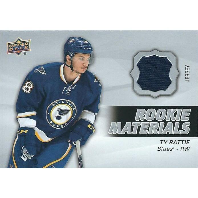 2014-15 Upper Deck Ty Rattie Rookie Materials Jersey BB STL