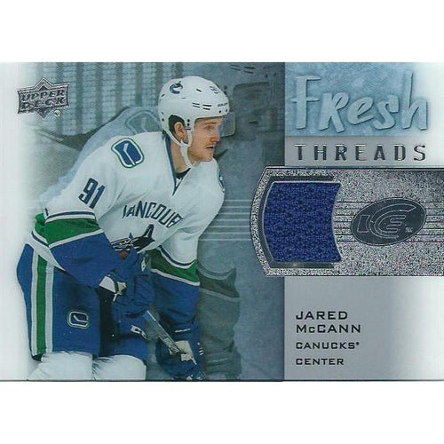 2015-16 Upper Deck Ice Jared McCann Fresh Threads Rookie Jersey BB VAN
