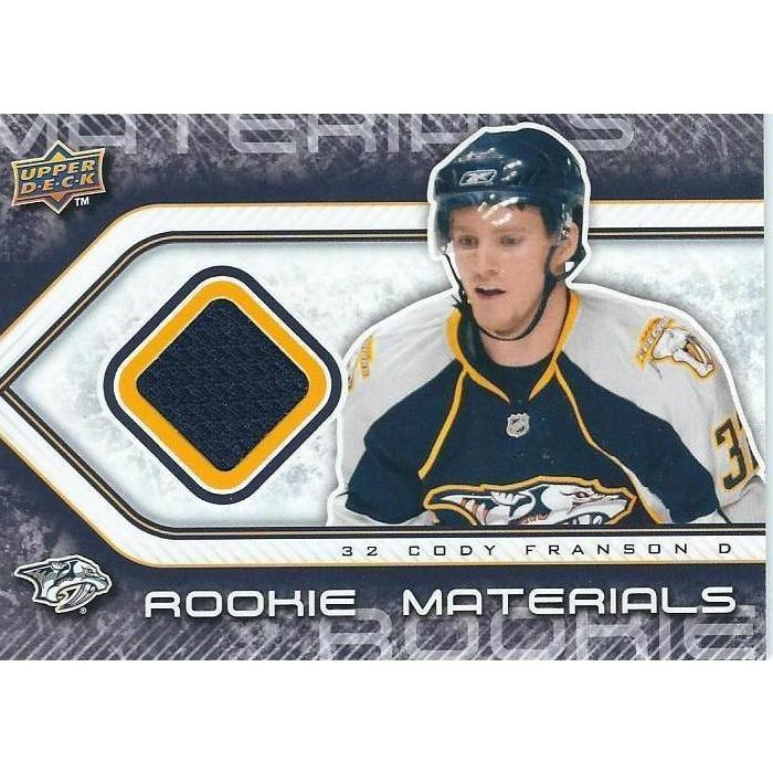 2009-10 Upper Deck Cody Franson Rookie Materials Jersey BB NSH
