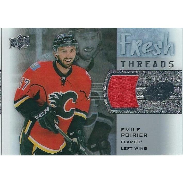 2015-16 Upper Deck Ice Emile Poirier Fresh Threads Rookie Jersey BB CGY
