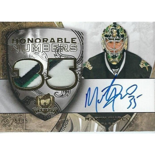 2008-09 The Cup Marty Turco Honorable Numbers Patch Autograph /35 DAL