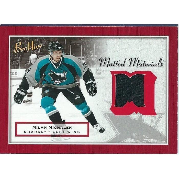 2005-06 Upper Deck Beehive Milan Michalek Matted Materials Jersey BB SJS