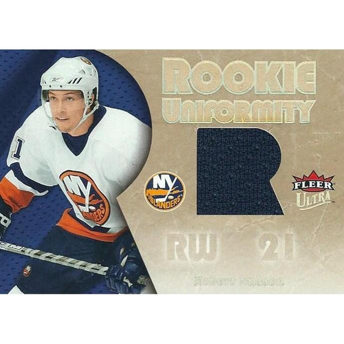 2005-06 Upper Deck Fleer Ultra Robert Nilsson Rookie Uniformity Jersey BB NYI