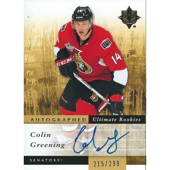 2011-12 Upper Deck Ultimate Collection Colin Greening Rookie Autograph /299 BB OTT