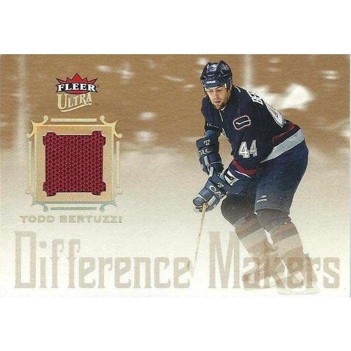 2005-06 Upper Deck Fleer Ultra Todd Bertuzzi Difference Makers Jersey BB VAN