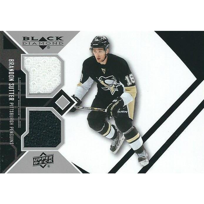 2014-15 Upper Deck Black Diamond Brandon Sutter Jersey BB PIT