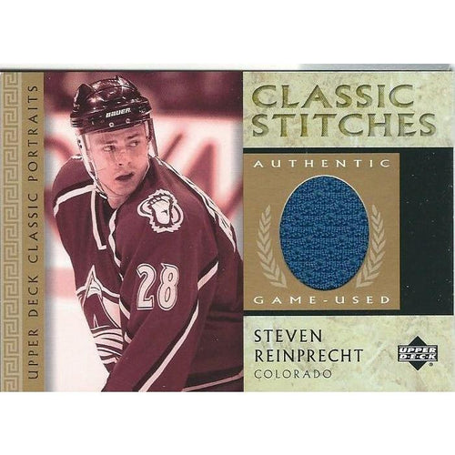 2002-03 Upper Deck Steven Reinprecht Classic Stitches Jersey BB COL