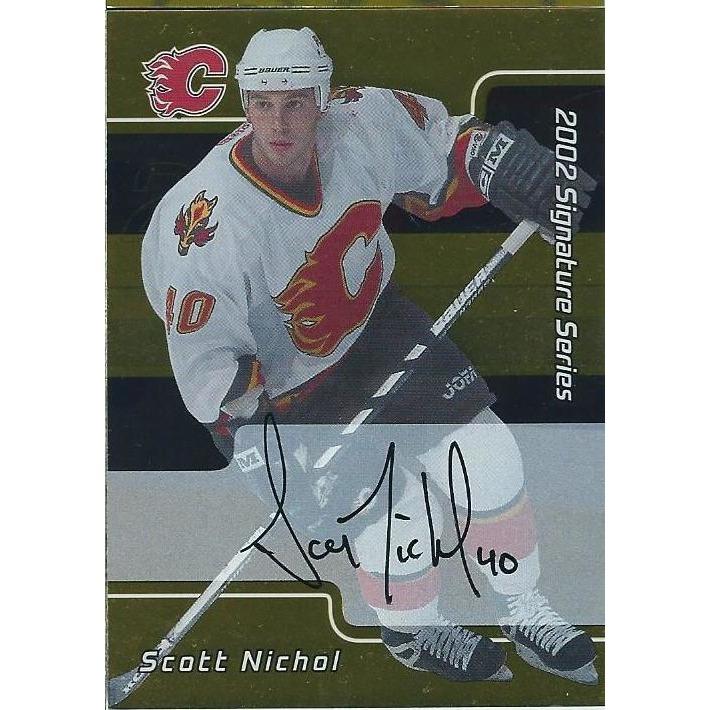 2001-02 BAP Signature Series Scott Nichol Gold Autograph BB CGY