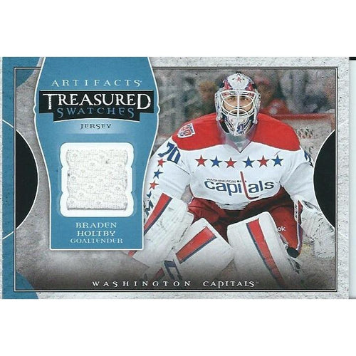 2015-16 Upper Deck Artifacts Braden Holtby Treasured Swatches Jersey BB WSH