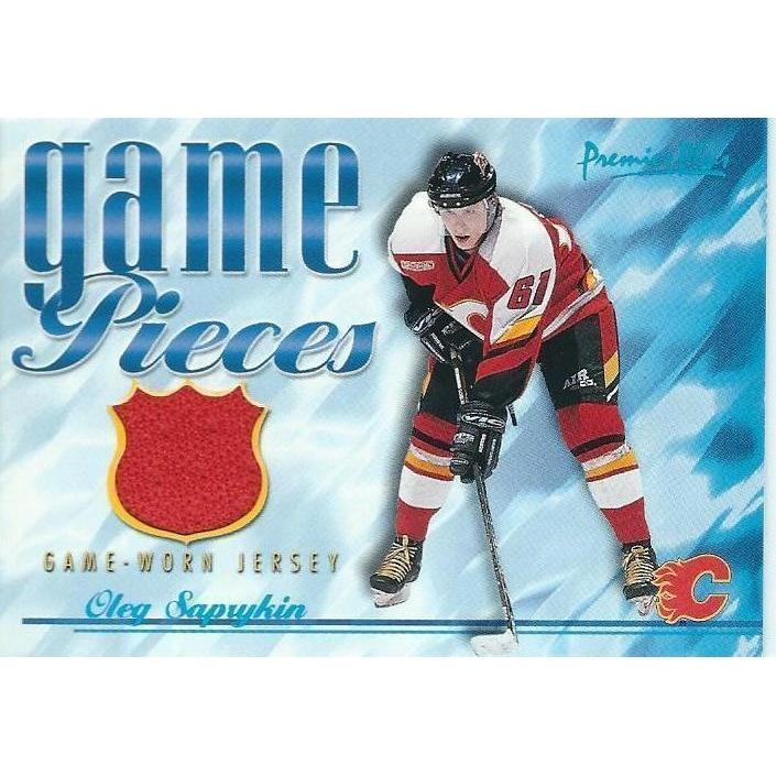 2000-01 Topps Premier Plus Oleg Saprykin Game Pieces Jersey BB CGY