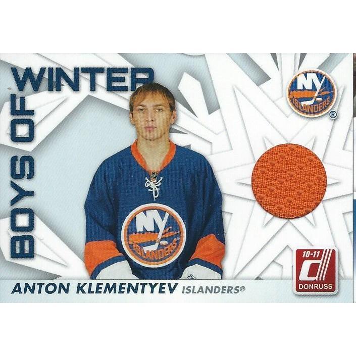 2010-11 Panini Donruss Anton Klementyev Boys of Winter Rookie Jersey BB NYI