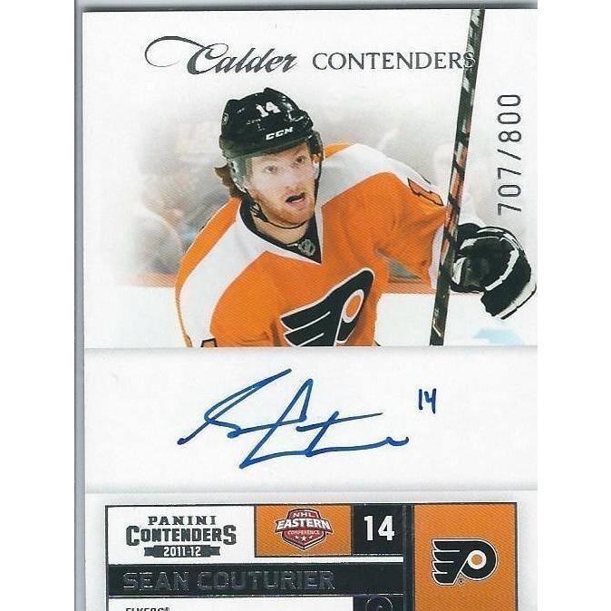 2011-12 Panini Contenders Sean Couturier Calder Contenders Rookie Autograph /800 PHI