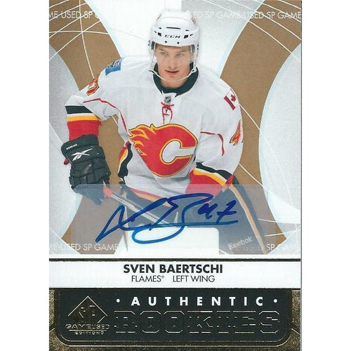 2012-13 SPGU SP Game Used Sven Baertschi Authentic Rookie Autograph BB CGY