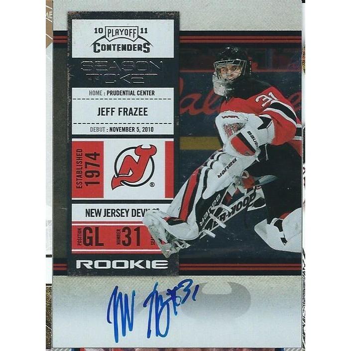 2010-11 Panini Contenders Jeff Frazee Season Ticket Rookie Autograph BB NJD