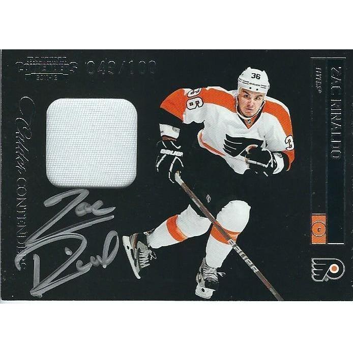2011-12 Panini Contenders Zac Rinaldo Calder Contenders Rookie Patch Autograph RPA  /100 BB PHI