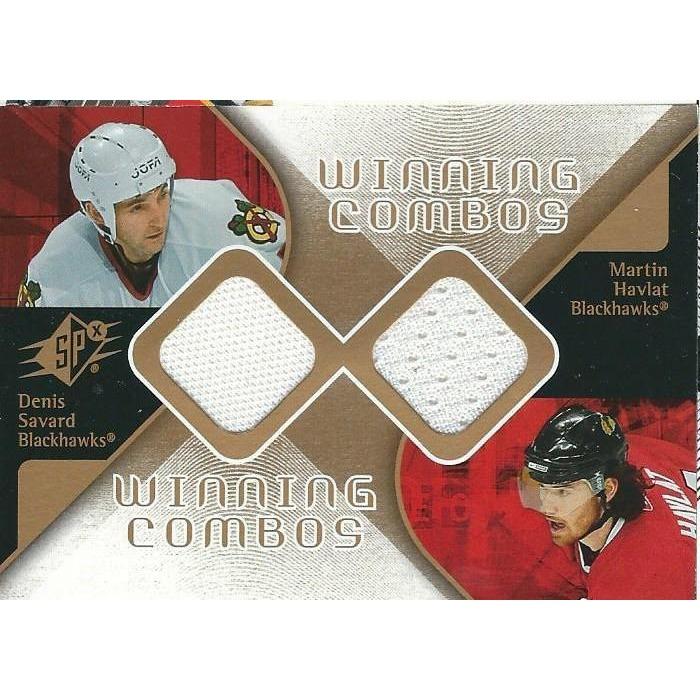 2007-08 Upper Deck SPx Denis Savard Martin Havlat Winnings Combos Jersey BB CHI