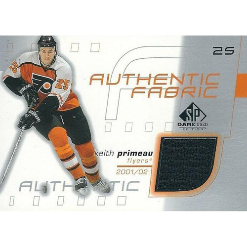 2001-02 SPGU SP Game Used Keith Primeau Authentic Fabrics Jersey BB PHI