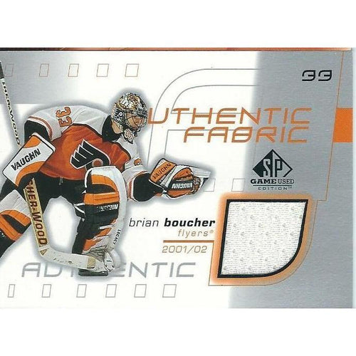 2001-02 SPGU SP Game Used Brian Boucher Authentic Fabrics Jersey BB PHI