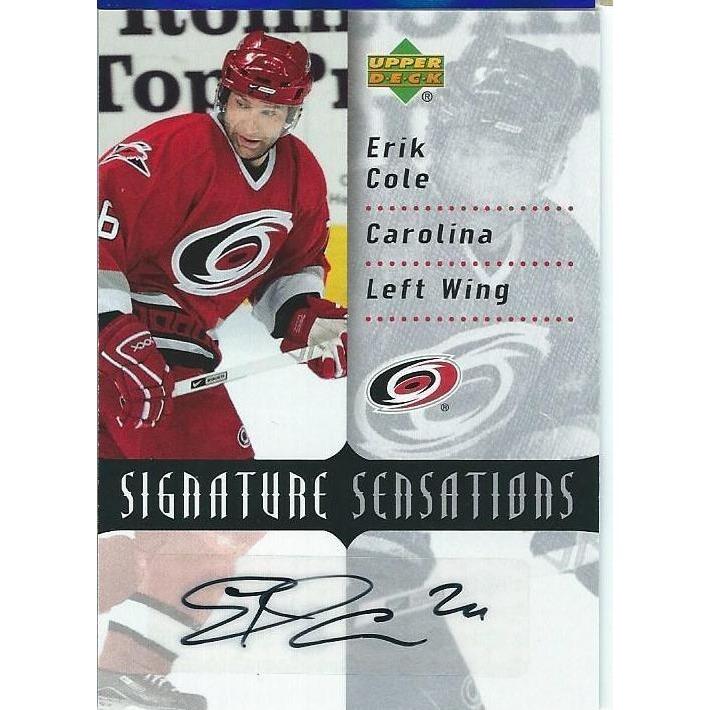 2007-08 Upper Deck Erik Cole Signature Sensations Autograph BB CAR