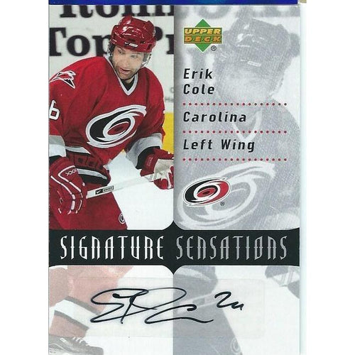 2007-08 Upper Deck Erik Cole Signature Sensations Autograph BB CAR