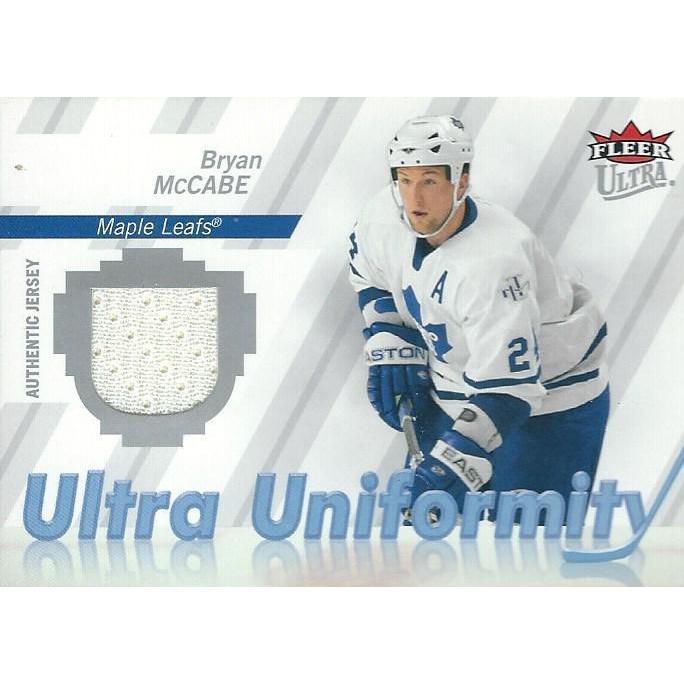 2007-08 Upper Deck Fleer Ultra Bryan McCabe Ultra Uniformity Jersey BB TOR