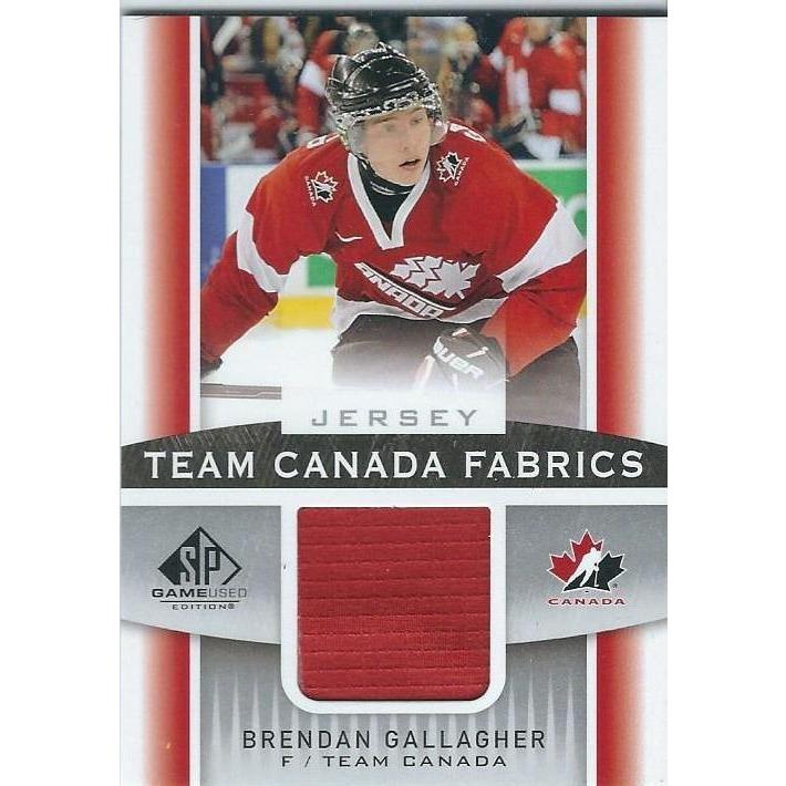 2013-14 SPGU SP Game Used Brendan Gallagher Team Canada Rookie Jersey BB MTL
