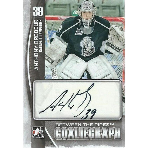 2013-14 ITG Between The Pipes Anthony Brodeur Autograph BB NJD