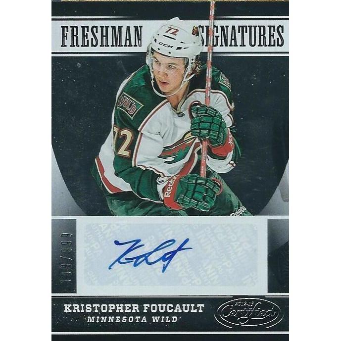 2012-13 Panini Certified Kristopher Foucault Freshman Signatures Rookie Autograph /999 BB MIN