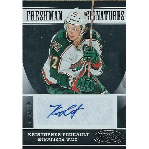 2012-13 Panini Certified Kristopher Foucault Freshman Signatures Rookie Autograph /999 BB MIN