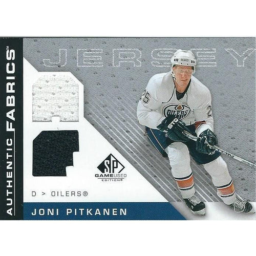 2007-08 SPGU SP Game Used Joni Pitkanen Authentic Fabrics Jersey BB EDM