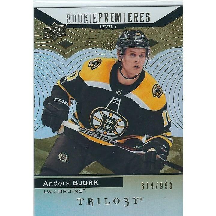 2017-18 Upper Deck Trilogy Anders Bjork Rookie Premieres /999 #67 BOS