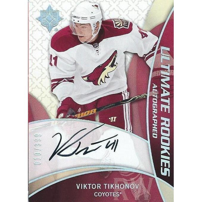 2008-09 Upper Deck Ultimate Collection Viktor Tikhonov Ultimate Rookie Autograph /399 BB ARI
