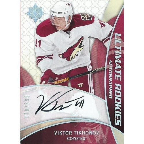 2008-09 Upper Deck Ultimate Collection Viktor Tikhonov Ultimate Rookie Autograph /399 BB ARI