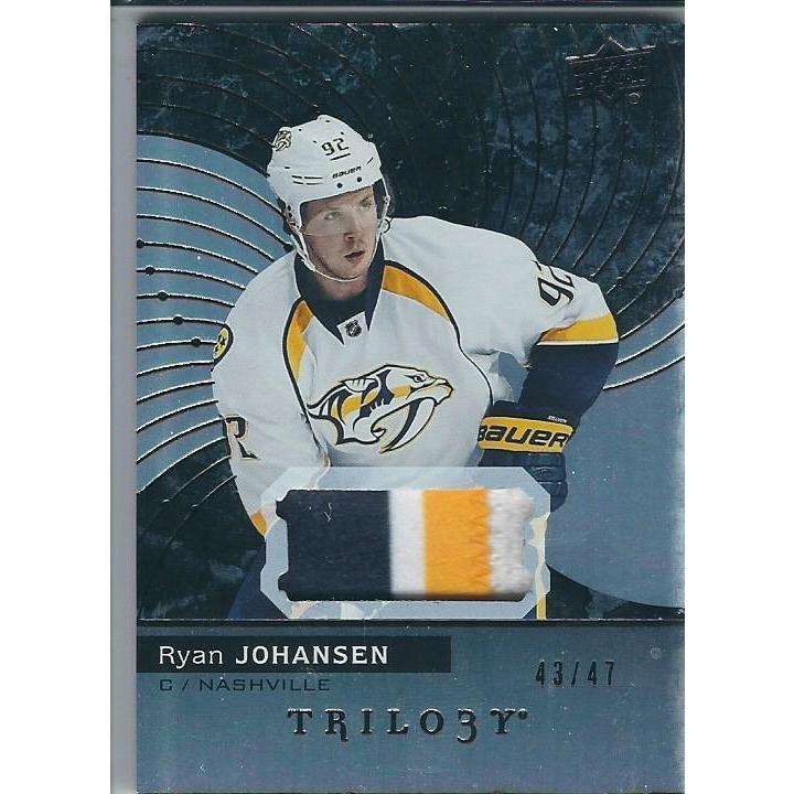 2017-18 Upper Deck Trilogy Ryan Johansen Black Refractor Patch /47 NSH