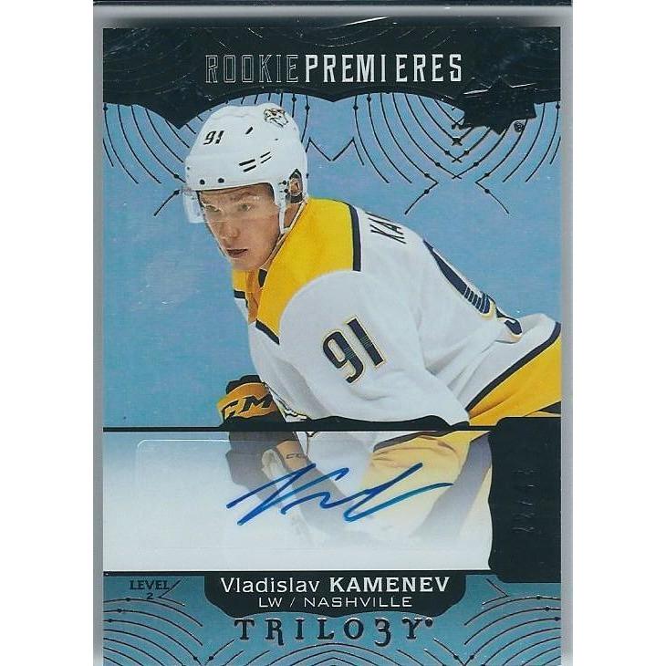 2017-18 Upper Deck Trilogy Vladislav Kamenev Rookie Premieres Autograph Black /42 NSH