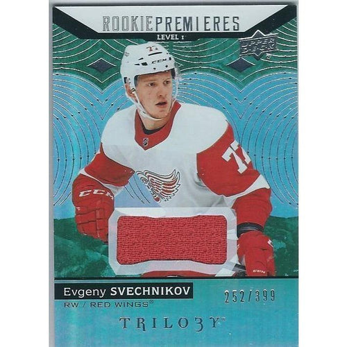 2017-18 Upper Deck Trilogy Evgeny Svechnikov Rookie Premieres Jersey /399 DET