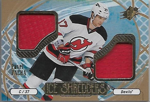2016-17 Upper Deck SPx Pavel Zacha Rookie Jersey Ice Shredders BB NJD